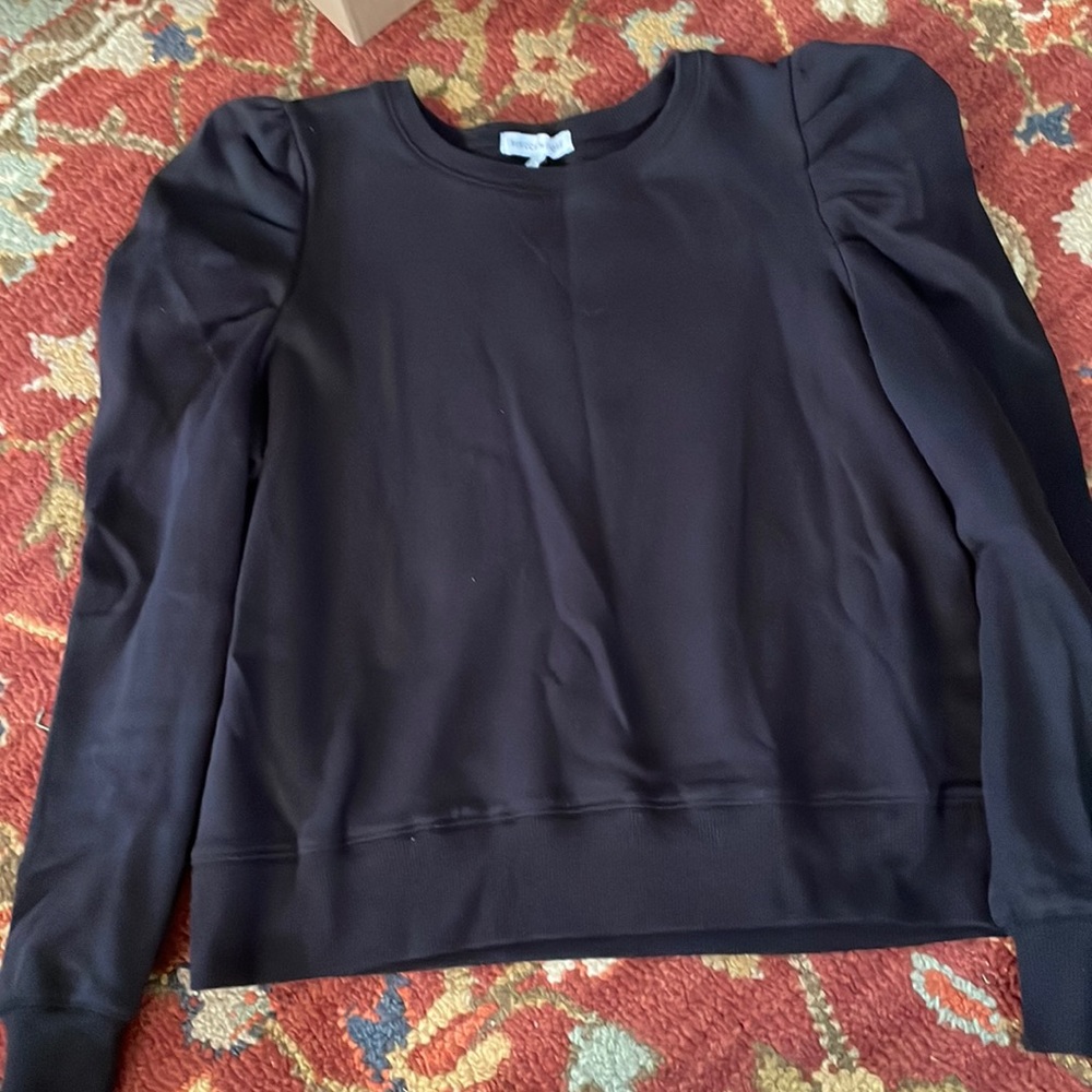 Rebecca Minkoff sz Large - black puff sleeved sweatshirt